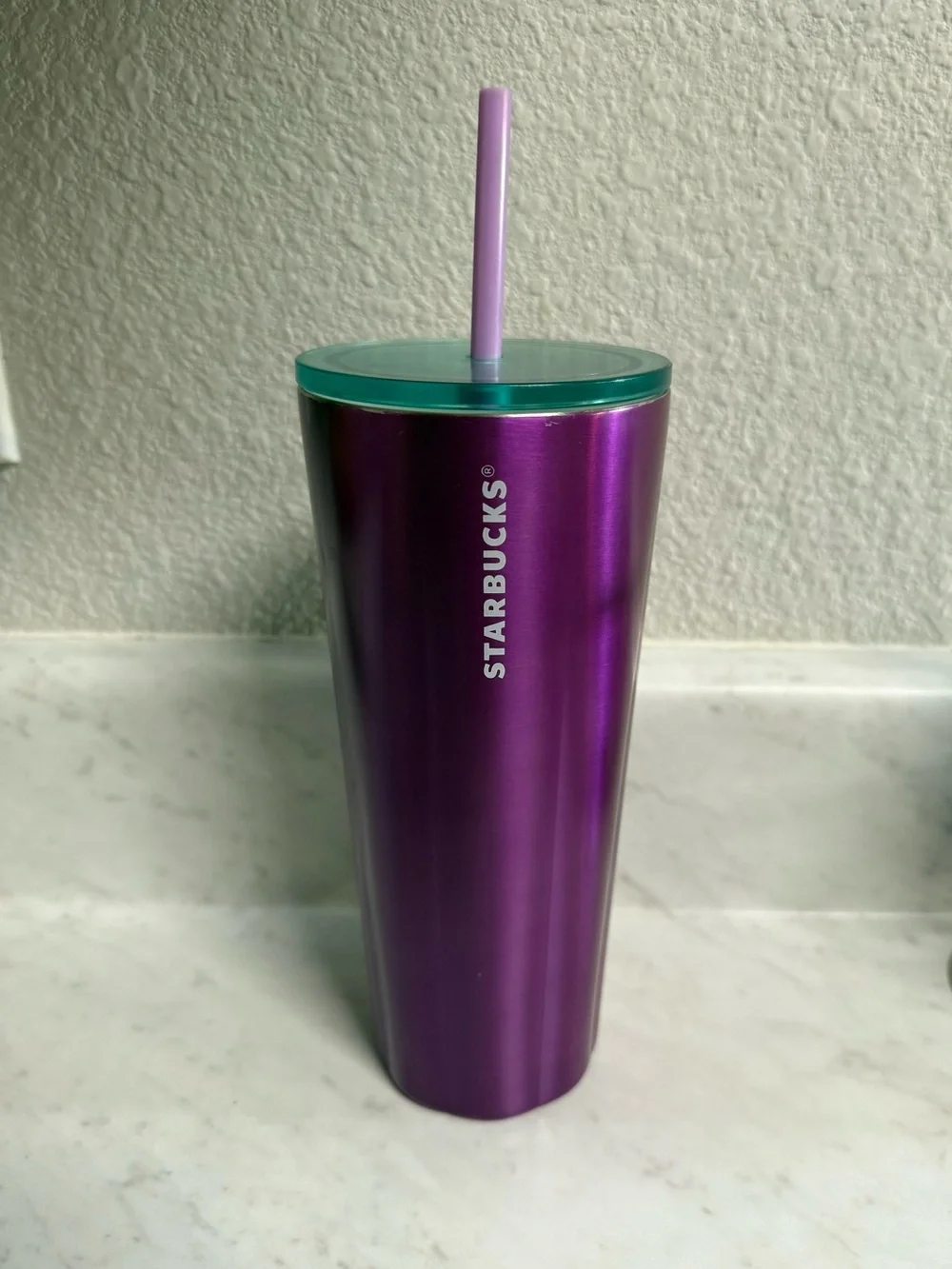 Starbucks Stainless Steel Cup Tumbler Purple 24oz